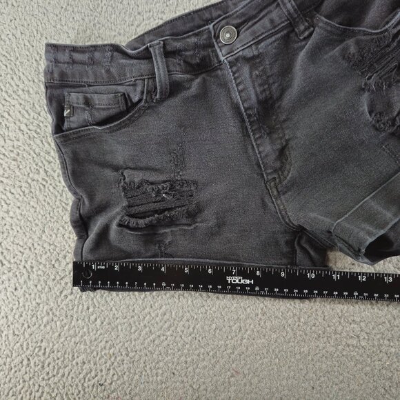 KanCan Shorts Womens 30 Distressed Denim Mid Rise Rolled Hem Casual Summer - Picture 11 of 16